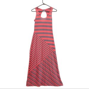 Derek heart grey and red long maxi dress